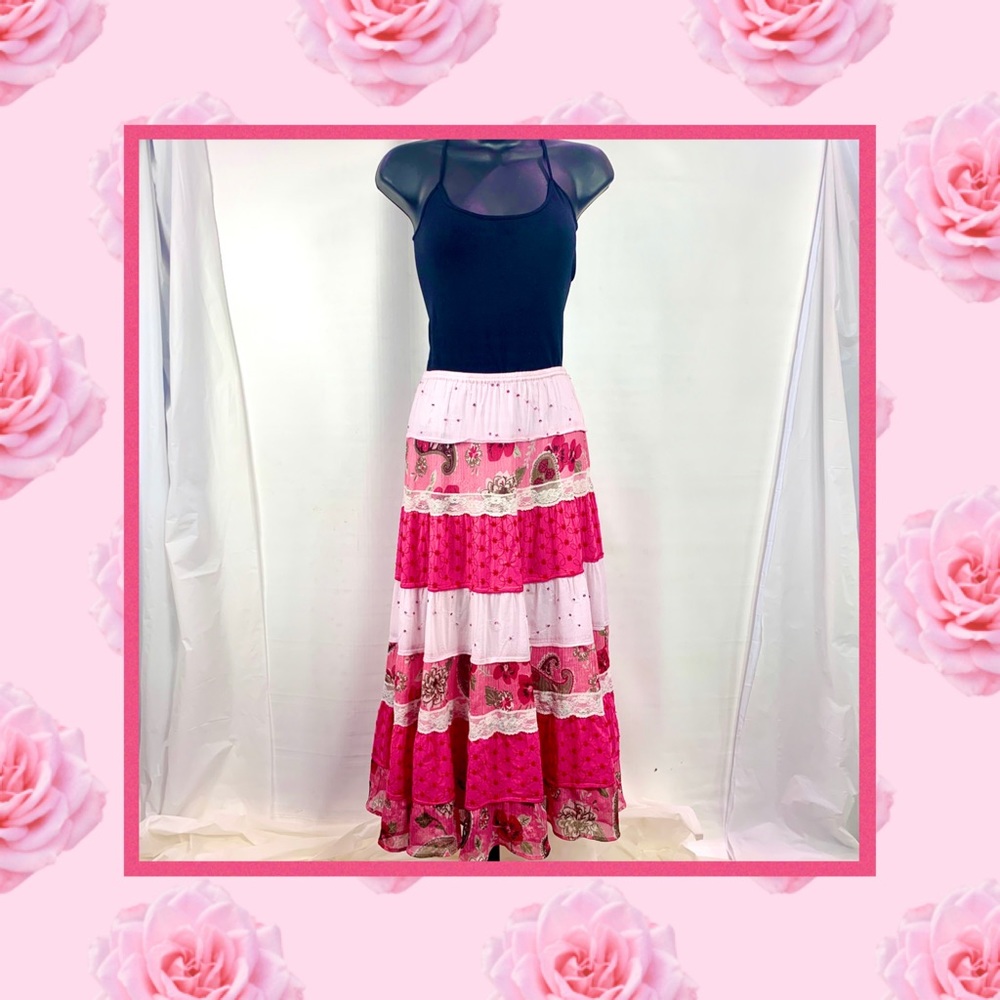 Limited Too Paisley Embroidered Boho Skirt (XS)